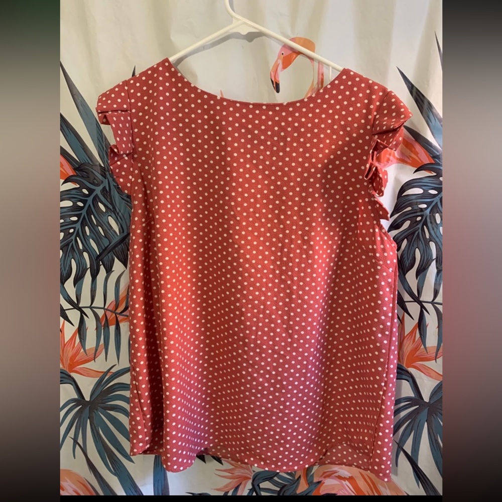 🔥5/$25 Monteau Polka Dot Top Sz XL